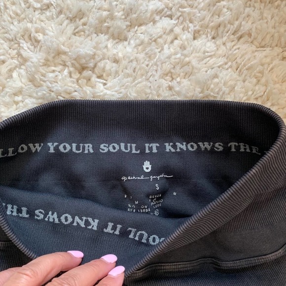 Spiritual Gangster Black Wash Third Eye Hi Rise Laser Cut Leggings Small - Picture 8 of 9